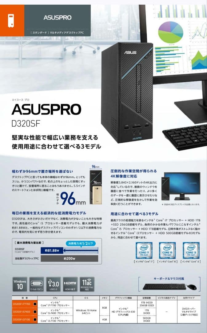 ASUS D320SF デスクトップPC