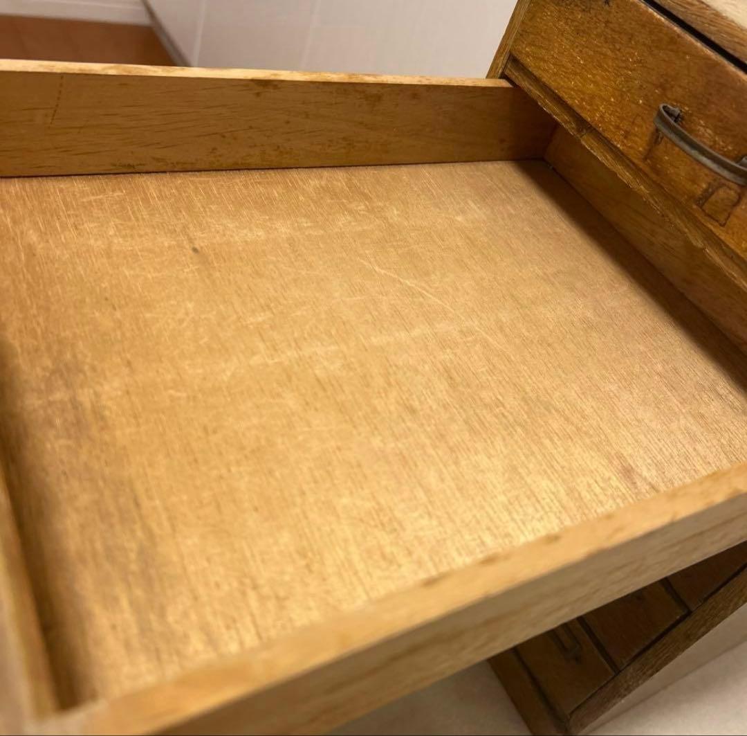 昭和レトロ 和モダン 木製 小引き出し ヴィンテージ アンティーク 古道具　5段