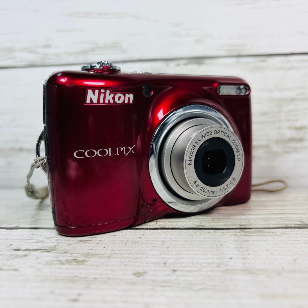 【動作良好】Nikon デジタルカメラCOOLPIX L23 レッド