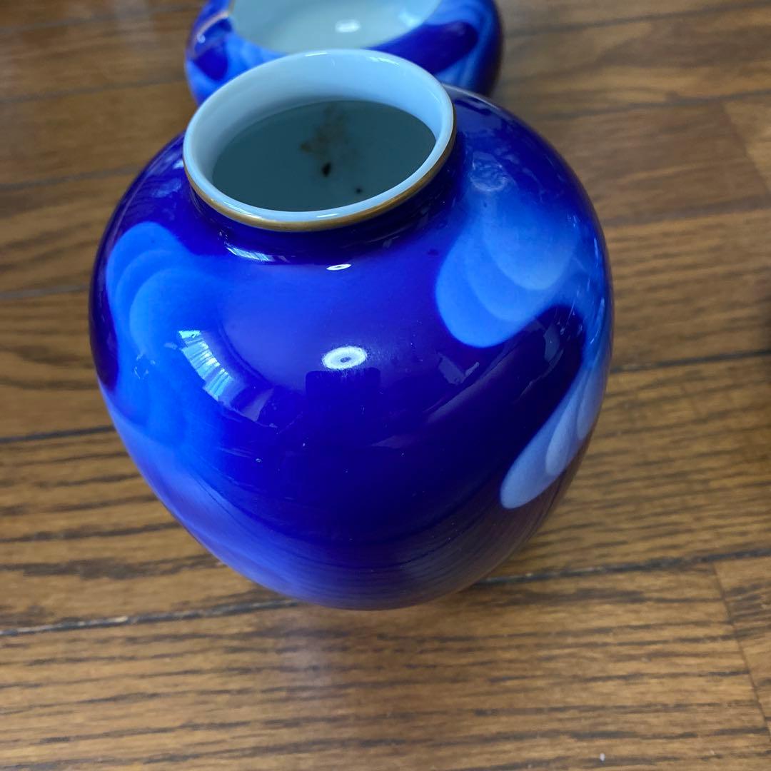 期間限定最終処分特価深川製磁　おもてなしセット　美術品　茶器セットと花瓶二個灰皿