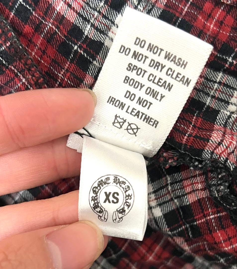 Chrome Hearts クロスパッチ チェック柄シャツ ウエスタン xs