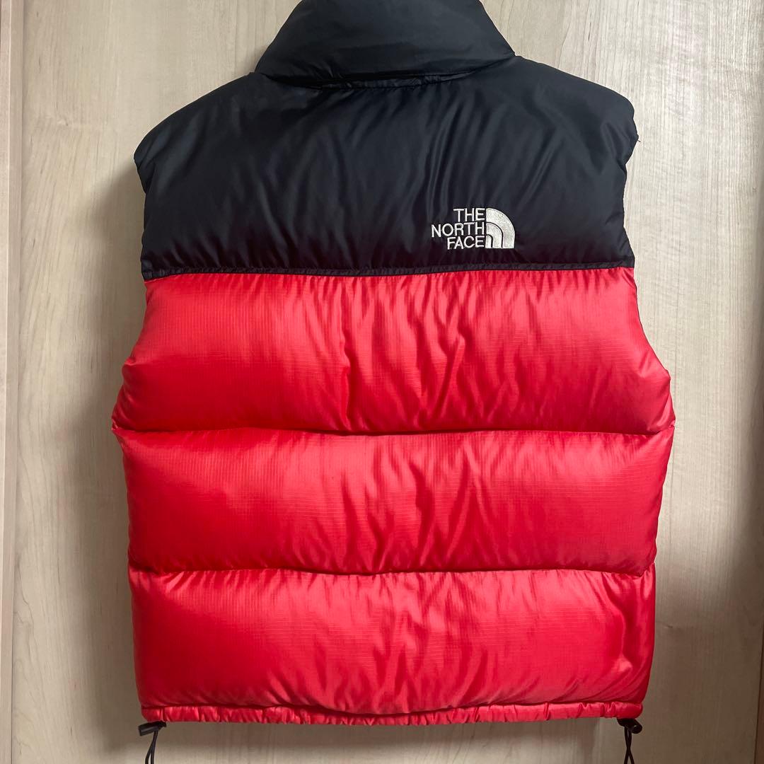 【激安】THE NORTH FACE ダウンベスト赤黒