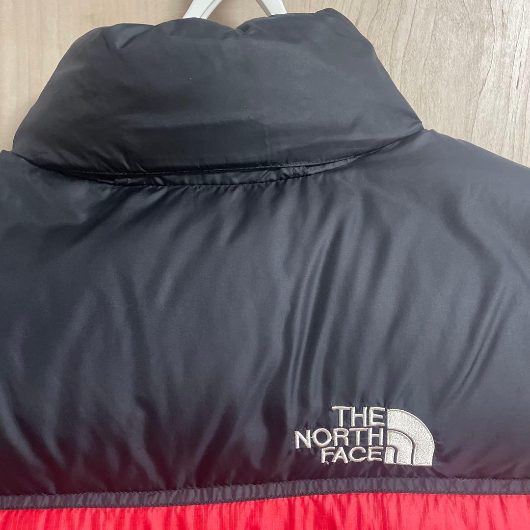 【激安】THE NORTH FACE ダウンベスト赤黒