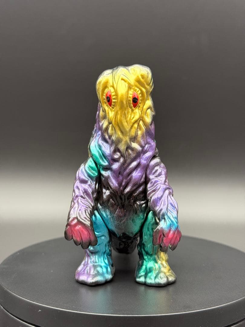 ま*る様 M1号 ヘドラ ミドルサイズ 黒成型×金×紫×緑｜ソフビ｜ブルマァク｜