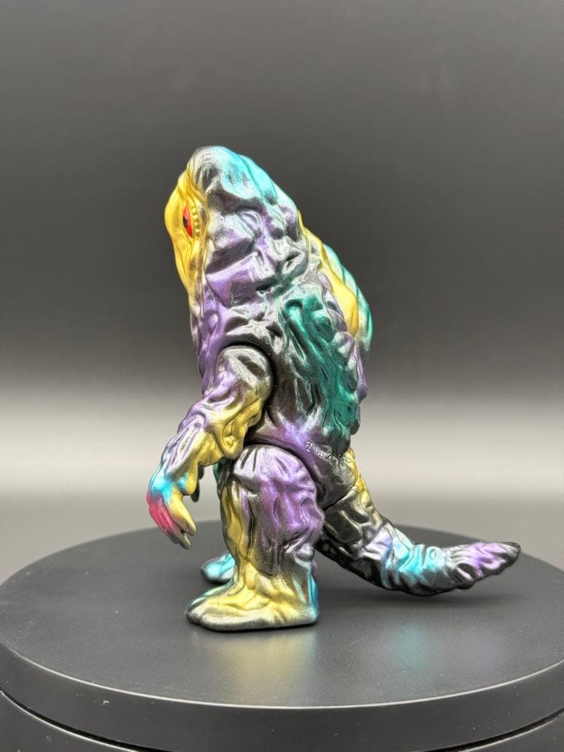 ま*る様 M1号 ヘドラ ミドルサイズ 黒成型×金×紫×緑｜ソフビ｜ブルマァク｜