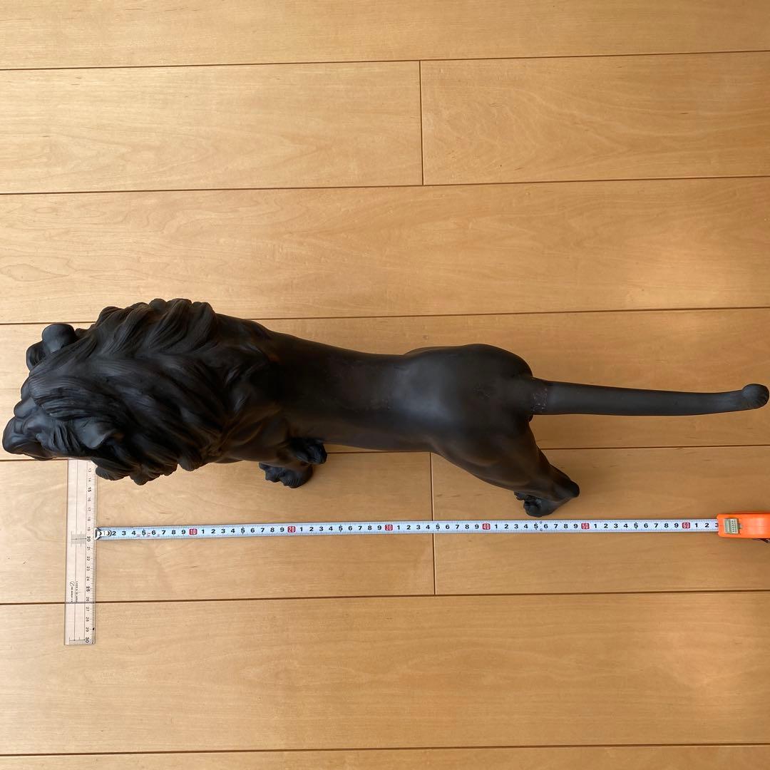 【ブロンズ像（ライオン）】インテリア　オブジェ　迫力、存在感　高品位