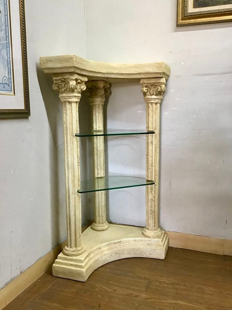 yui☆管356☆デコラティブ☆ギリシャ神殿☆コーナーシェルフ☆飾り棚