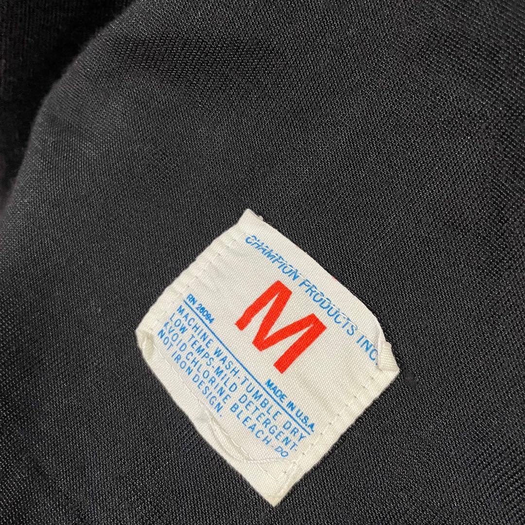 70s champion フットボールシャツ　ブラック　パータグ　M