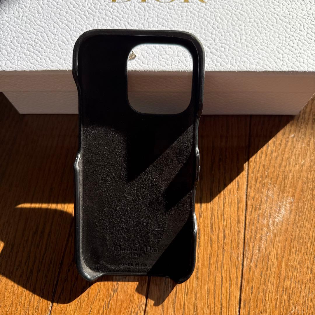 Dior ブラックキルティングiPhoneケース
