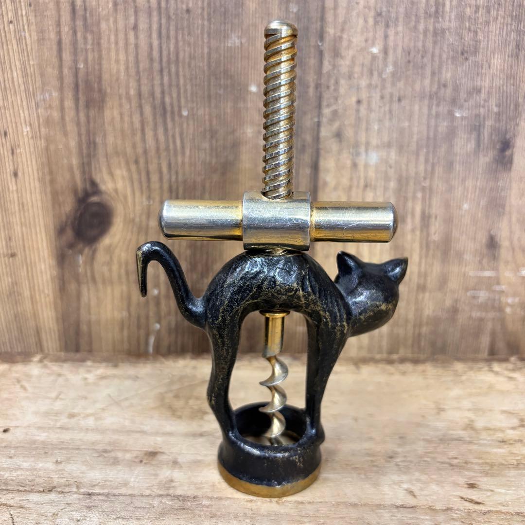 vintage MONOPOLE モノポール黒猫 ワインオープナー