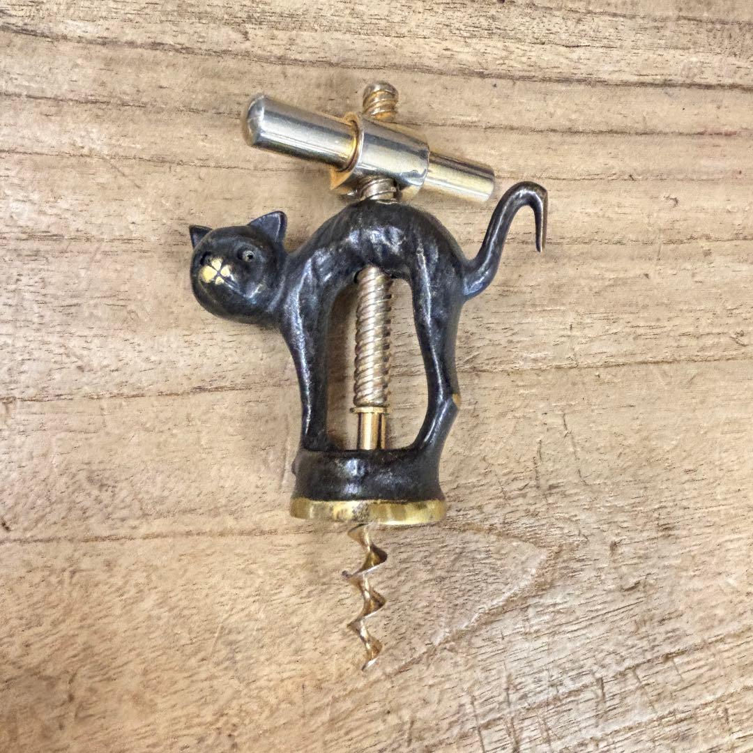 vintage MONOPOLE モノポール黒猫 ワインオープナー