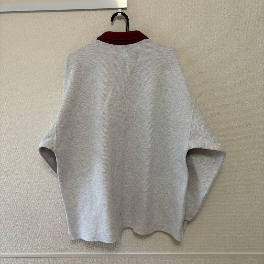 FRED PERRY ポロシャツ Lサイズ グレー/バーガンディ