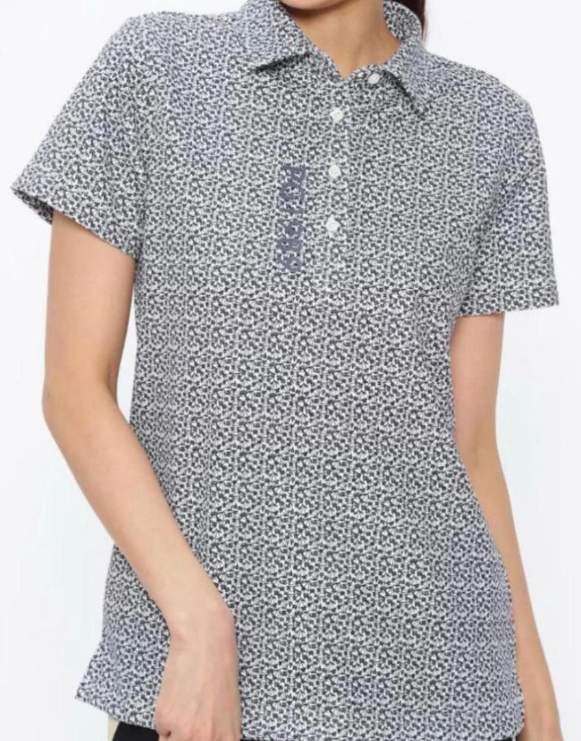 パーリーゲイツ ストレッチ綾ドット半袖ポロシャツ サイズ0 新品 本物 春夏