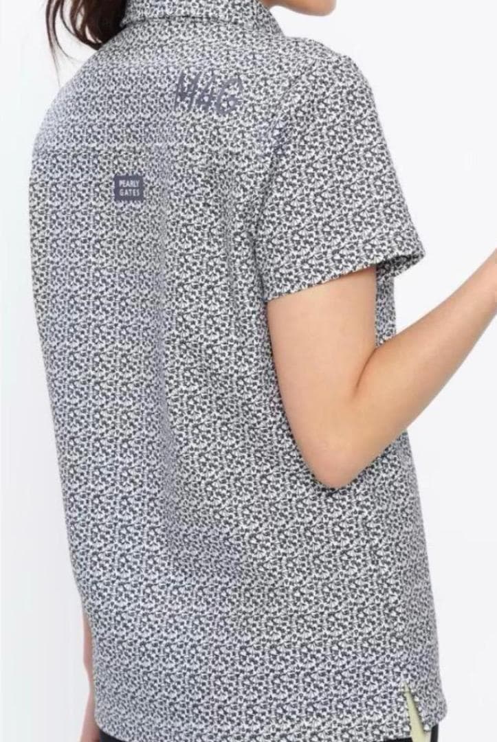 パーリーゲイツ ストレッチ綾ドット半袖ポロシャツ サイズ0 新品 本物 春夏