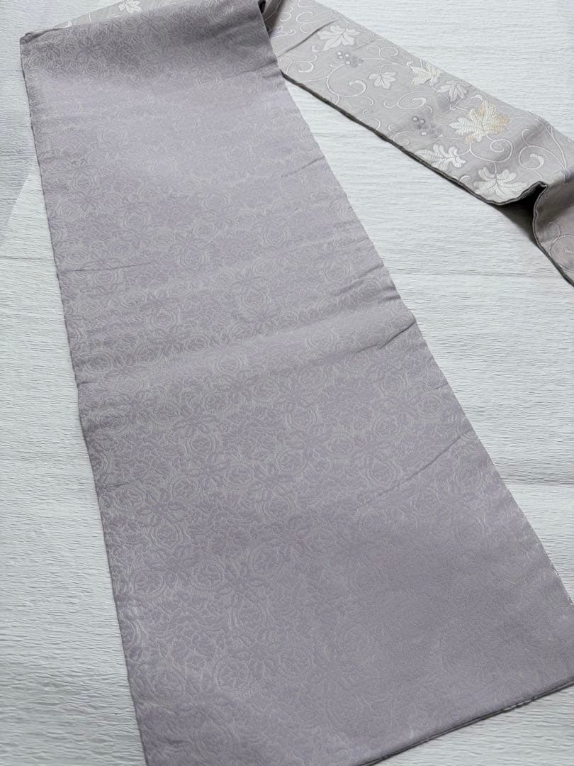 M-50 弥栄織物 葡萄 蔦 名古屋帯 正絹