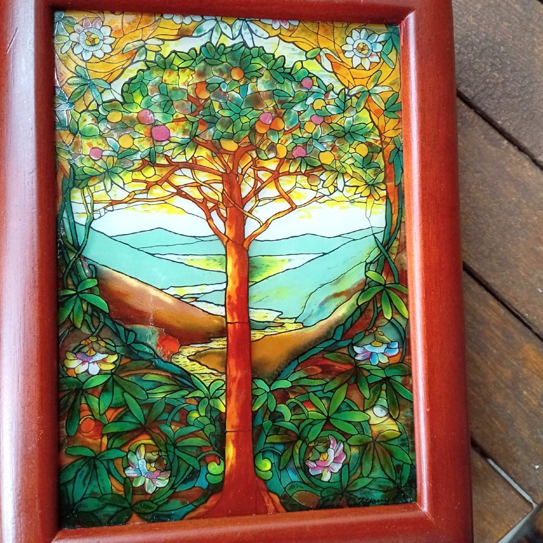 ルイスCティファニー ステンドグラス生命の木 宝石箱グラスマスターズ社