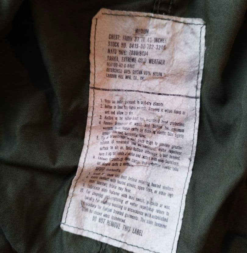専用　アメリカ軍　M65 フィッシュテールパーカー　フルセット　デッドストック