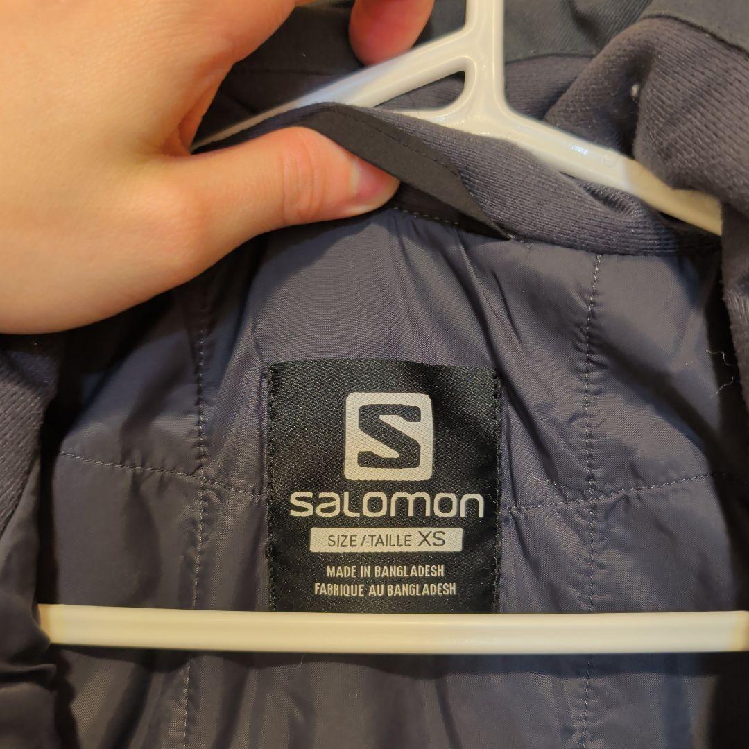 【美品】SALOMON サロモン スキーウェア ジャケット XS グレー/黒