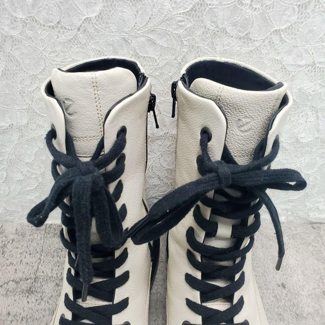 美品✨ECCO NOUVELLE ヌーベル レースアップブーツ 本革 撥水 39