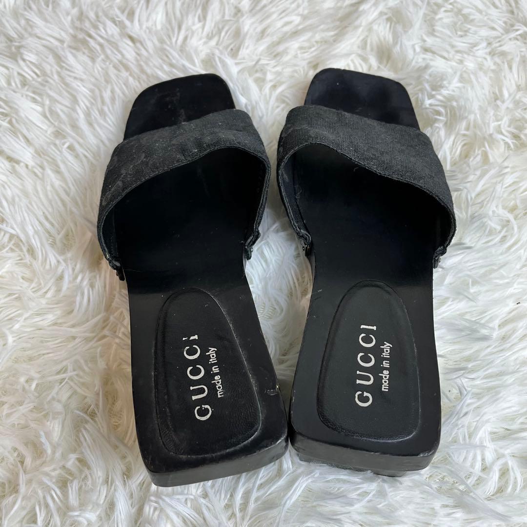 GUCCI グッチ GG柄 ミュール サンダル　24cm レディース