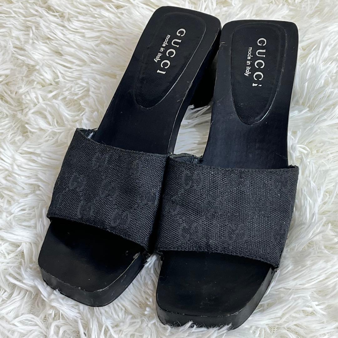 GUCCI グッチ GG柄 ミュール サンダル　24cm レディース