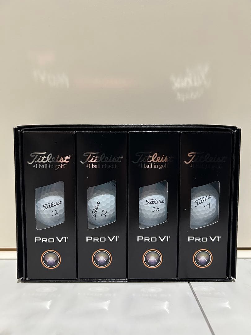 タイトリストプロV1 PROV1ゴルフボール25年 ダブルナンバー4ダース48個