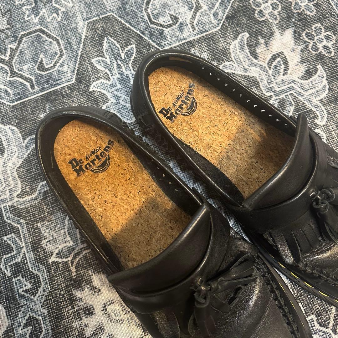 Dr. Martens ブラックフリンジローファー 27cm
