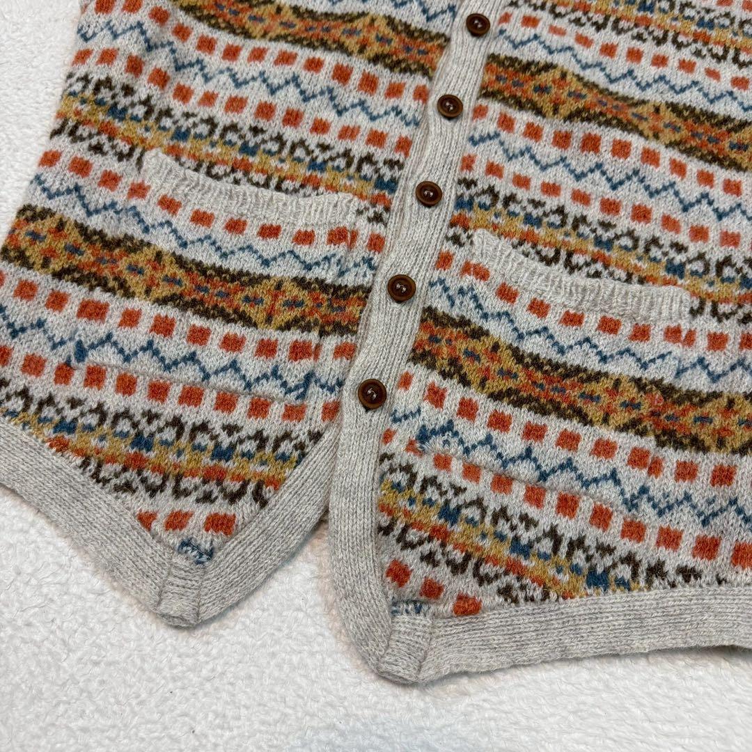 美品 Lサイズ Nigel Cabourn フェアアイル ニットベスト ジレ