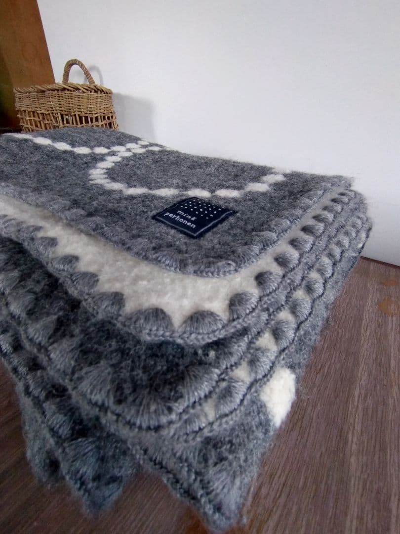 ミナペルホネン　ブランケット　タンバリン グレー