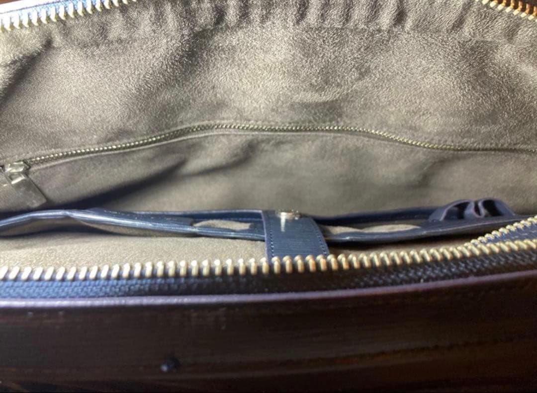 PELLE MORBIDA ブリーフケース キャピターノ 2室 ネイビー