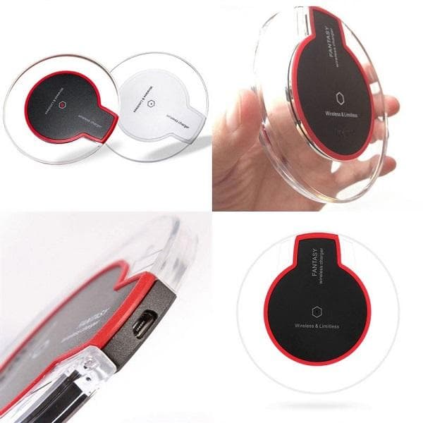 コンパクト ワイヤレス充電器 Qi規格 スマホ 置くだけ充電パッド ブラック