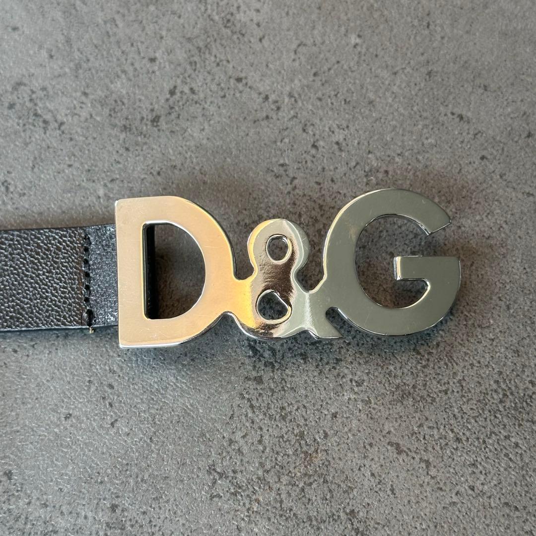 DOLCE&GABBANA y2k 00s ロック ロゴ　レザーベルト