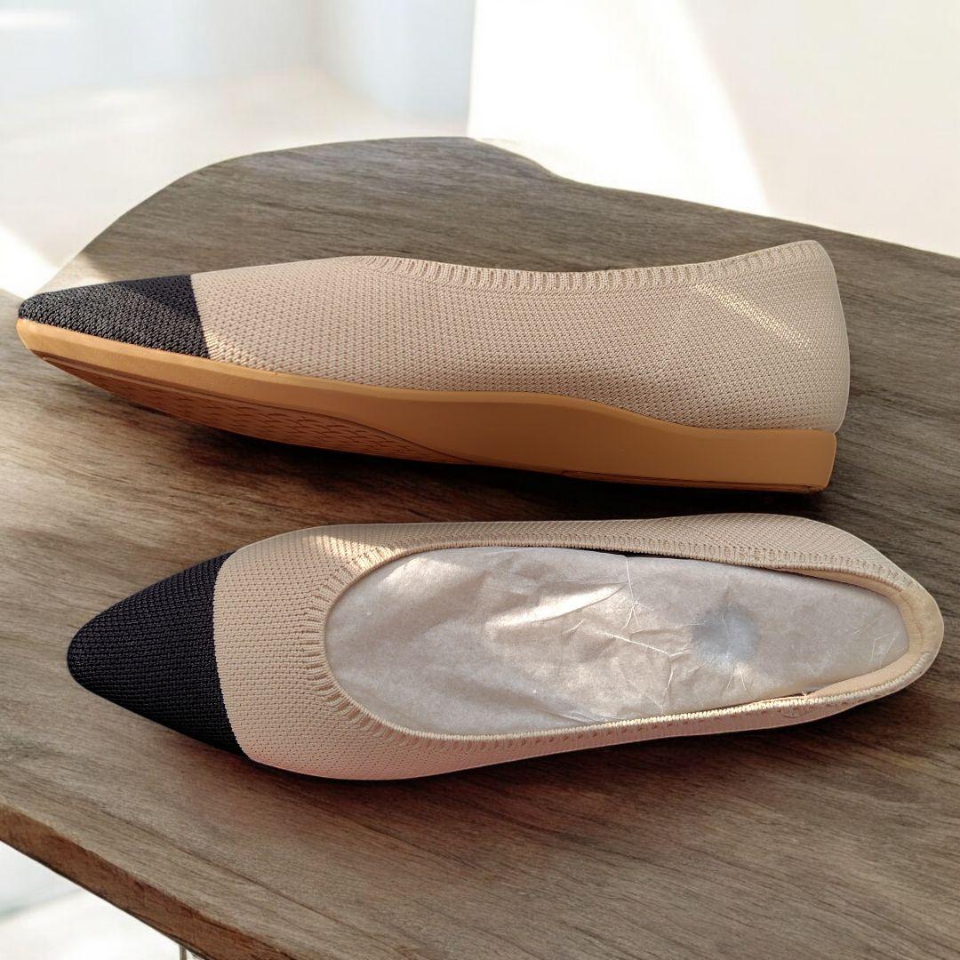 【新品】Aria5°C　VIVAIA 　ポインテッドトゥ　フラットシューズ38