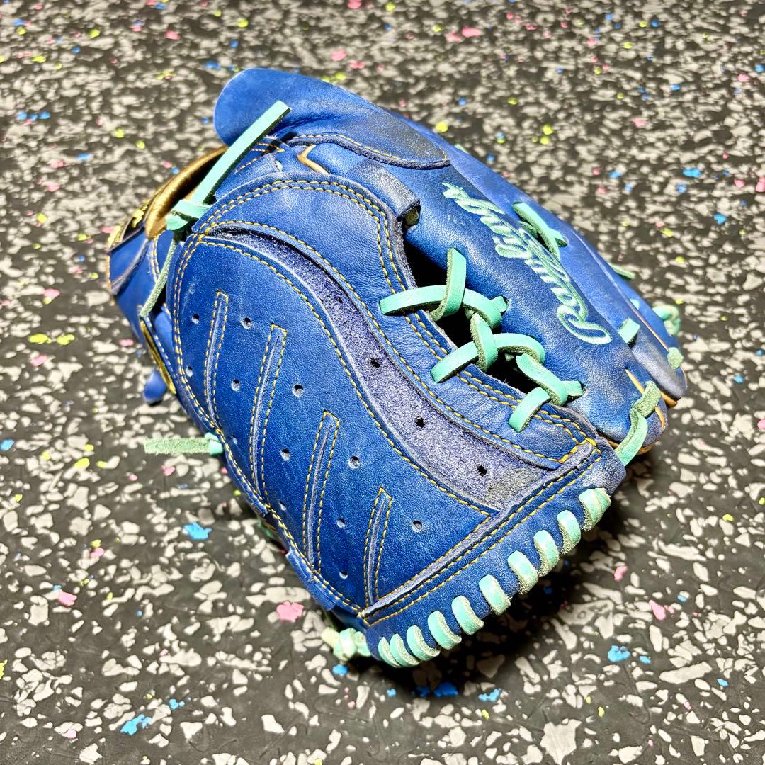 ローリングス ハイパーテック 軟式用 投手用 グローブ ブルー ゴールド 野球