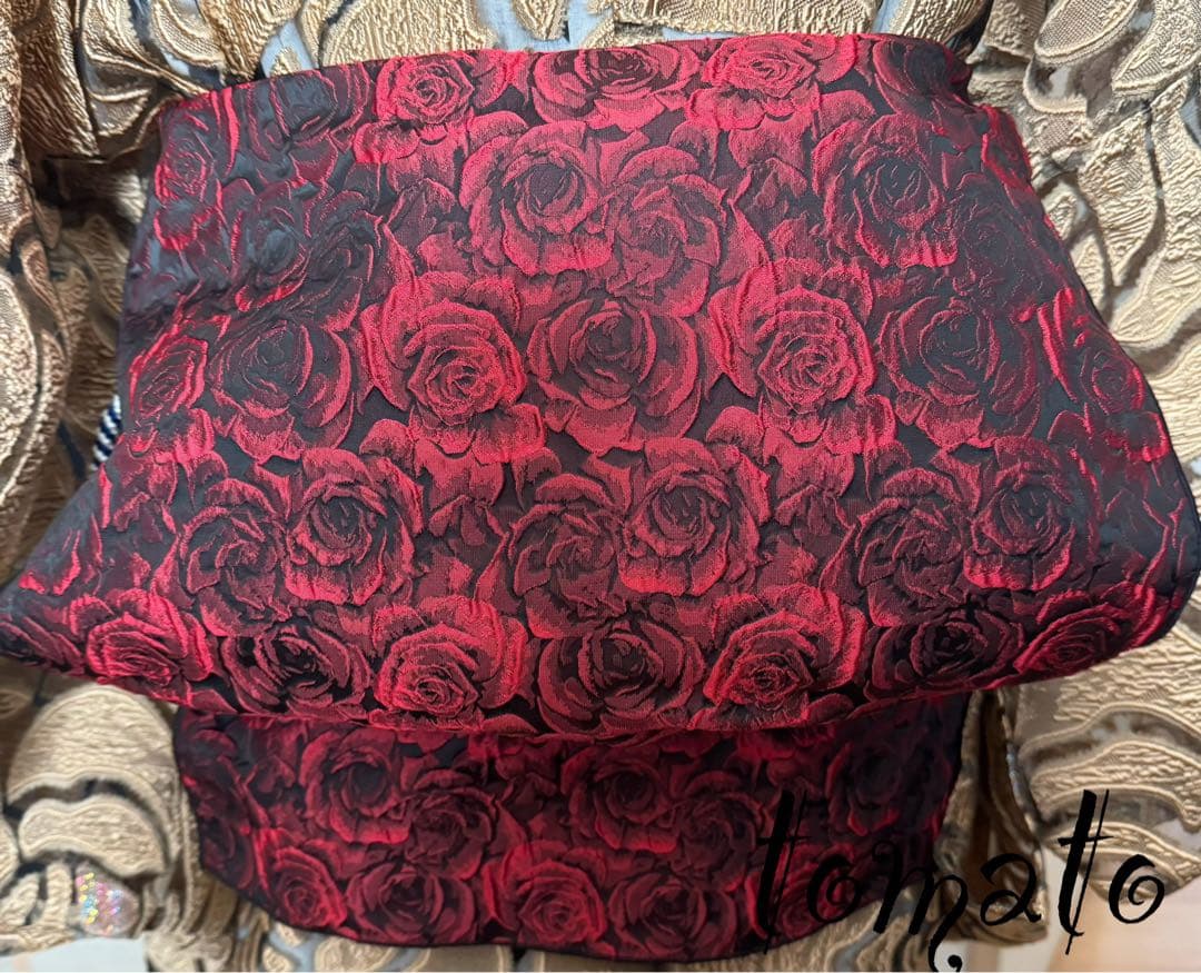 大人兵児帯【ブラックリリー】【ローズ】　セット