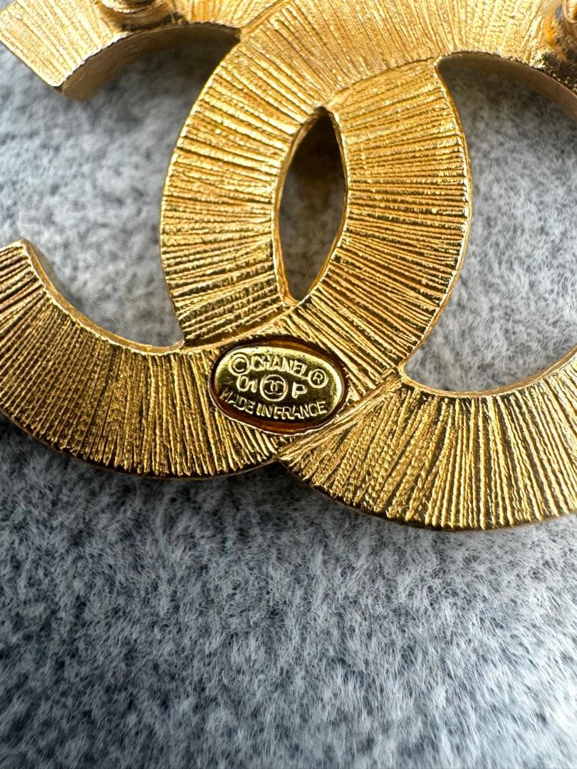 CHANEL シャネル チェーンブローチ ココマーク パール 01/P/GLD