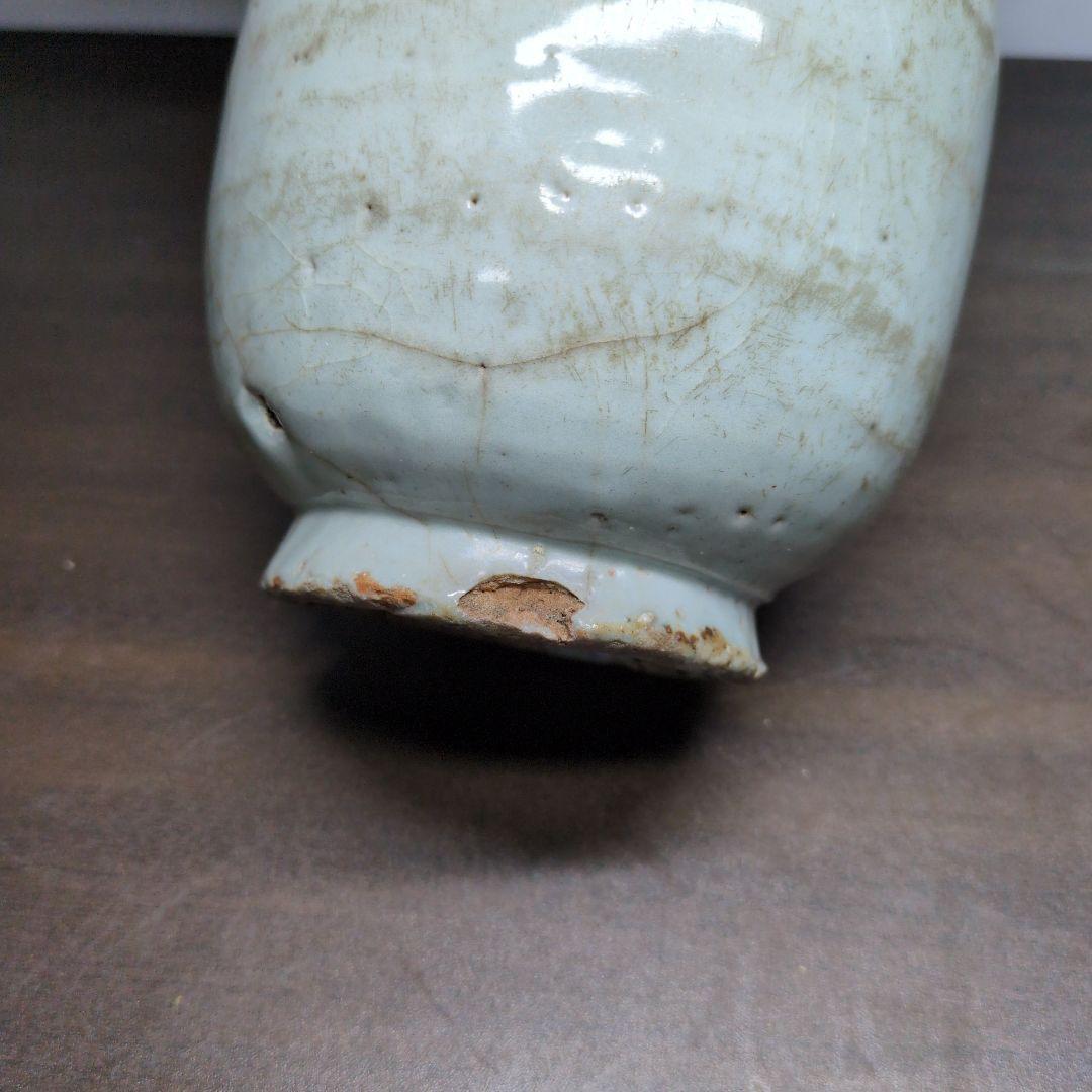 李朝 白磁 堅手 花瓶 高さ約21cm