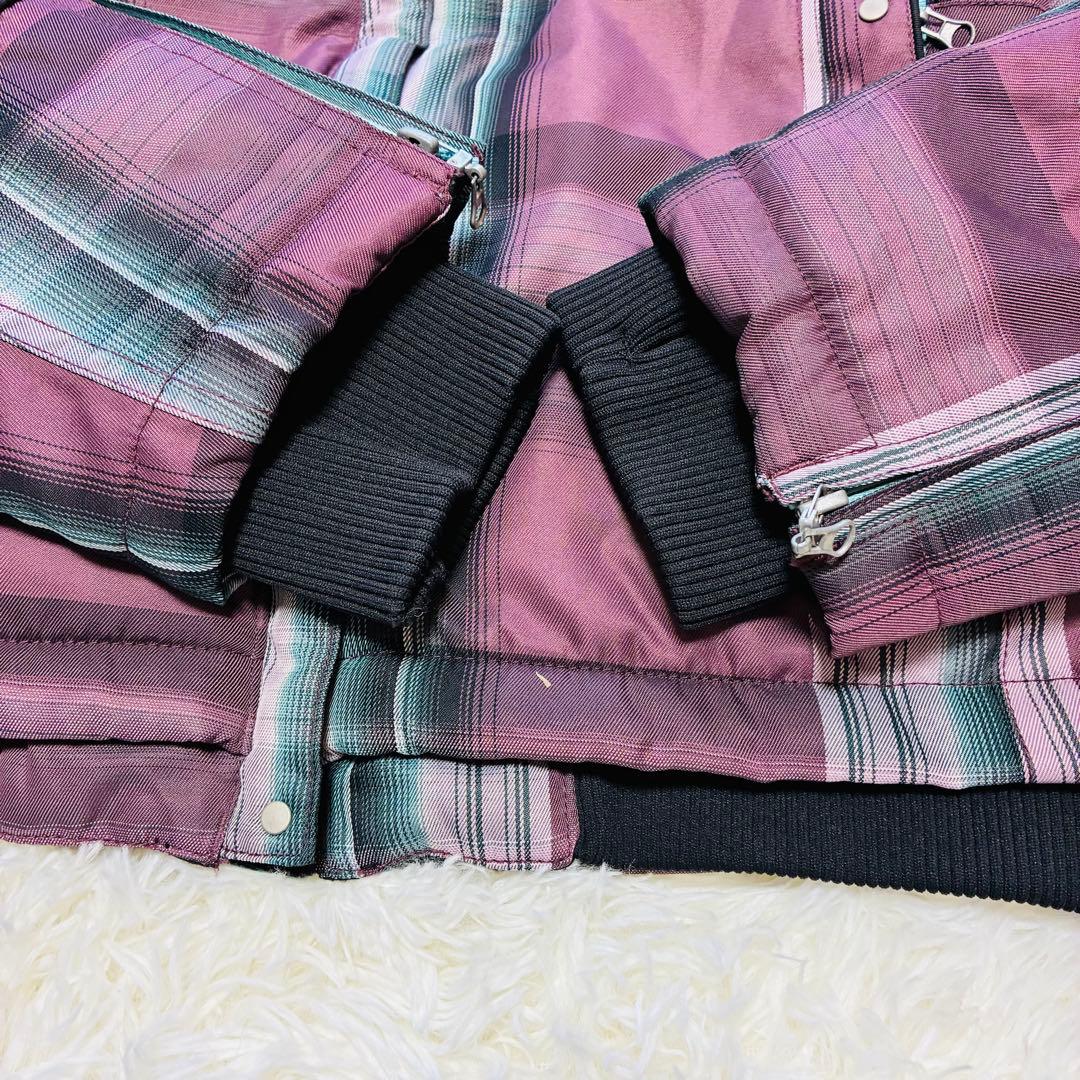 【686 】✨美品✨スノボ ウェア レディース 極暖 スキー チェック柄 ピンク