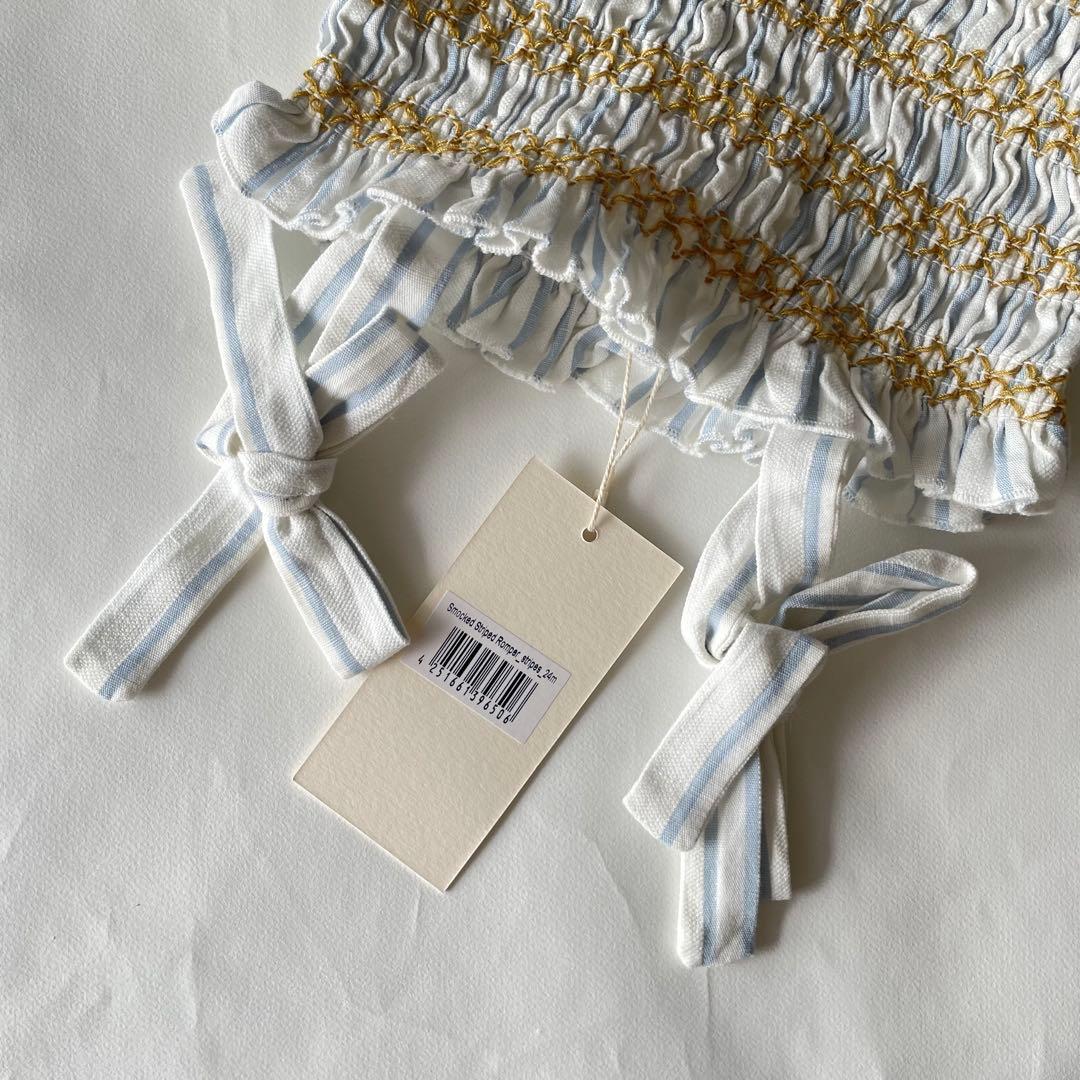 N*a様 Liilu Romper Smocked Striped 24m