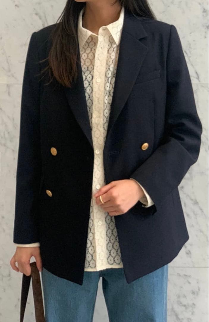 MACPHEE フロッキーレース レギュラーカラーシャツ