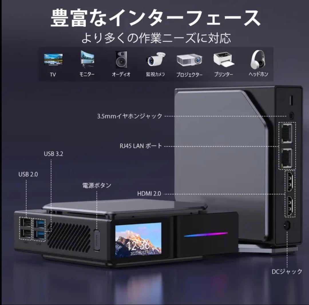 ACEMAGIC ミニPC N97 16GB 512GB ブラック S1