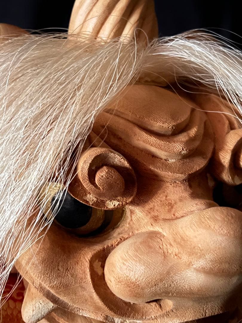 井波彫刻　大型獅子頭 富山県　今井幸太郎作　木彫り アンティーク 祭り 魔除け