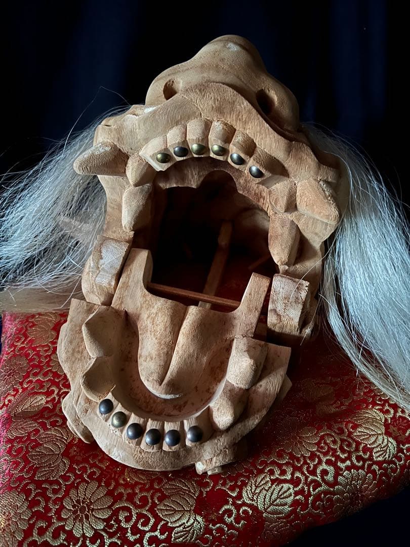 井波彫刻　大型獅子頭 富山県　今井幸太郎作　木彫り アンティーク 祭り 魔除け