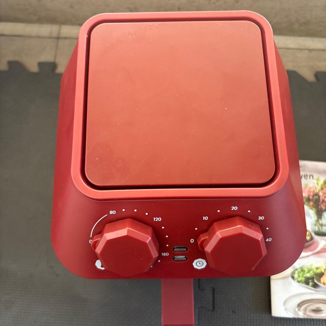 récolte エアーオーブン ノンフライヤー レッド