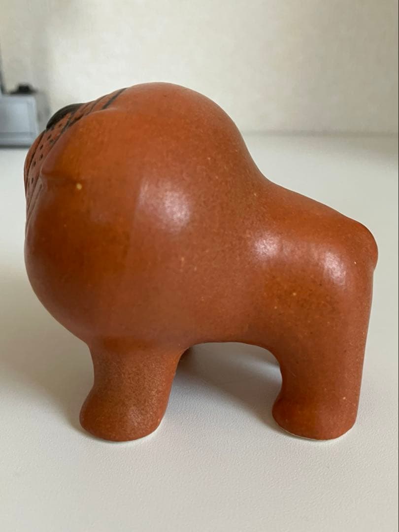 リサラーソン Larson 置物 ブルドッグ　ブラウン　サイン有