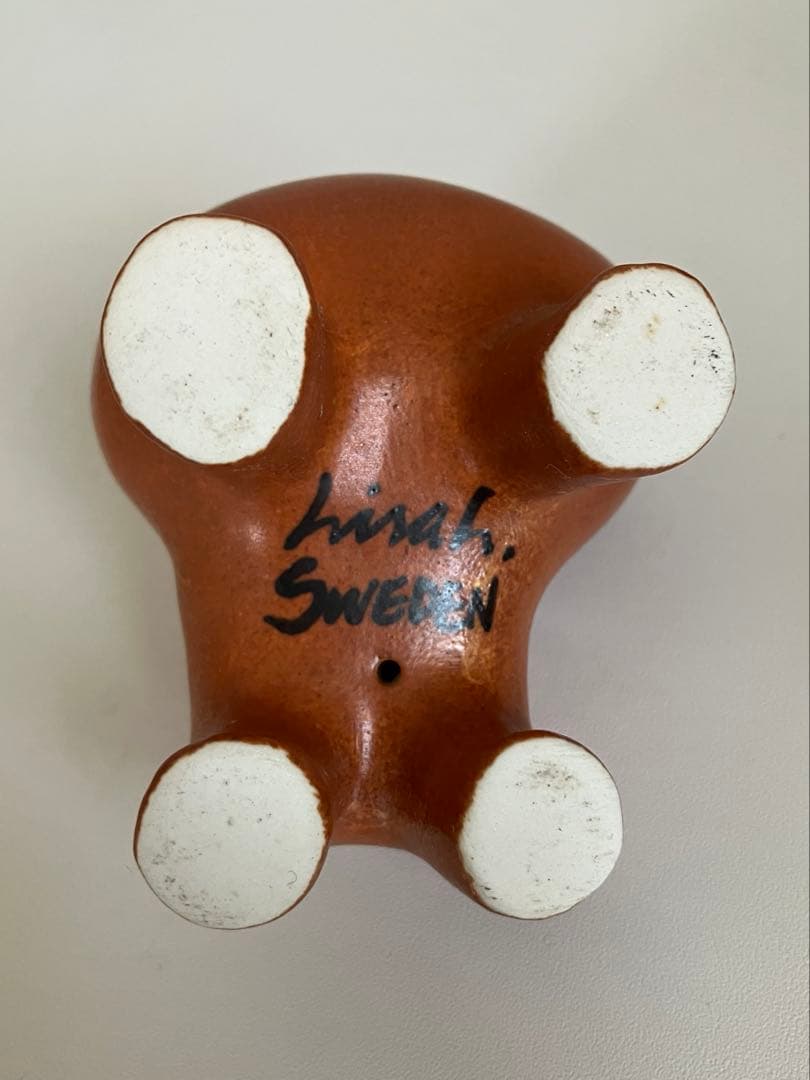 リサラーソン Larson 置物 ブルドッグ　ブラウン　サイン有