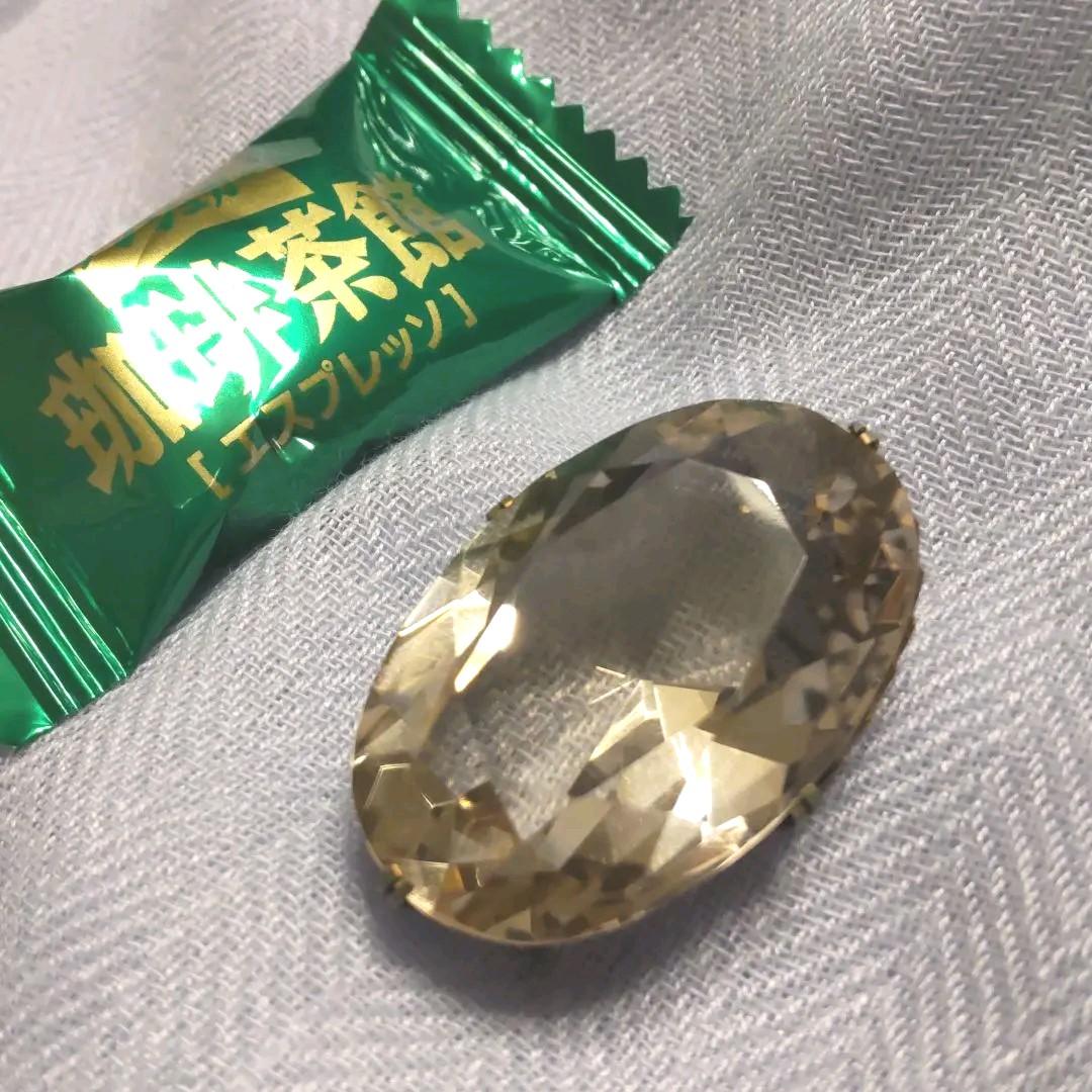 水晶帯留め　アンティーク　アクセサリー