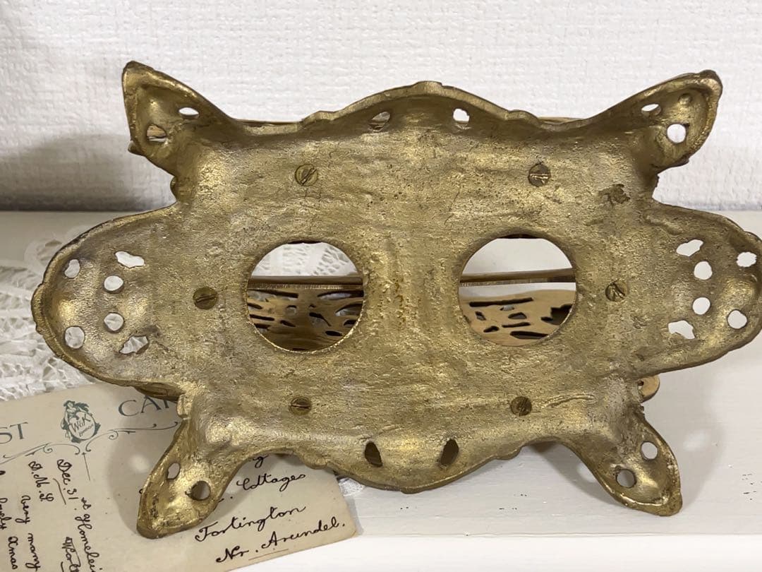 【週末Sale】真鍮のレターホルダー＊イギリスアンティーク