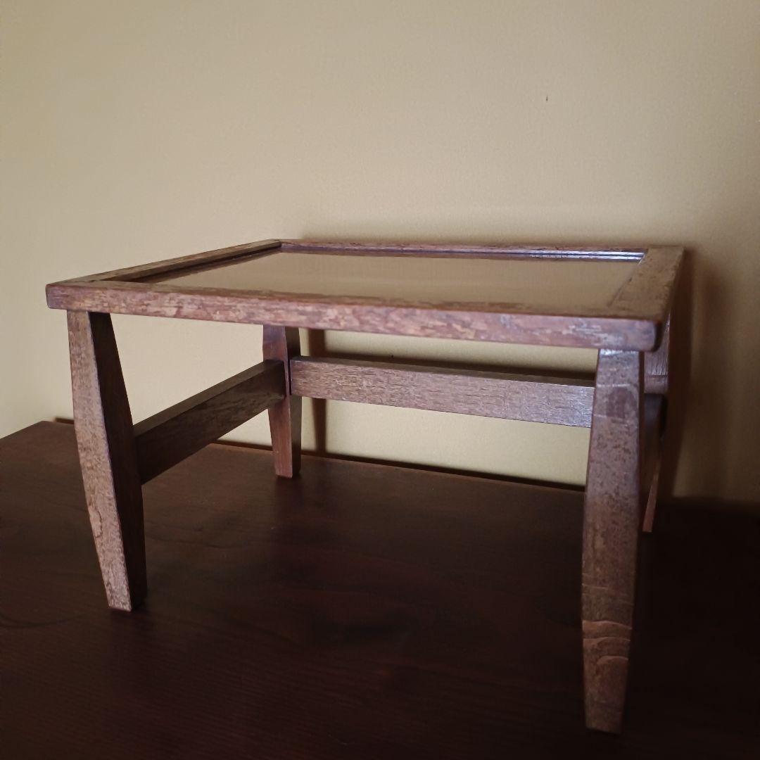 【昭和レトロ】丸みのあるフォルムが可愛い小さなテーブル 花台 サイドテーブル