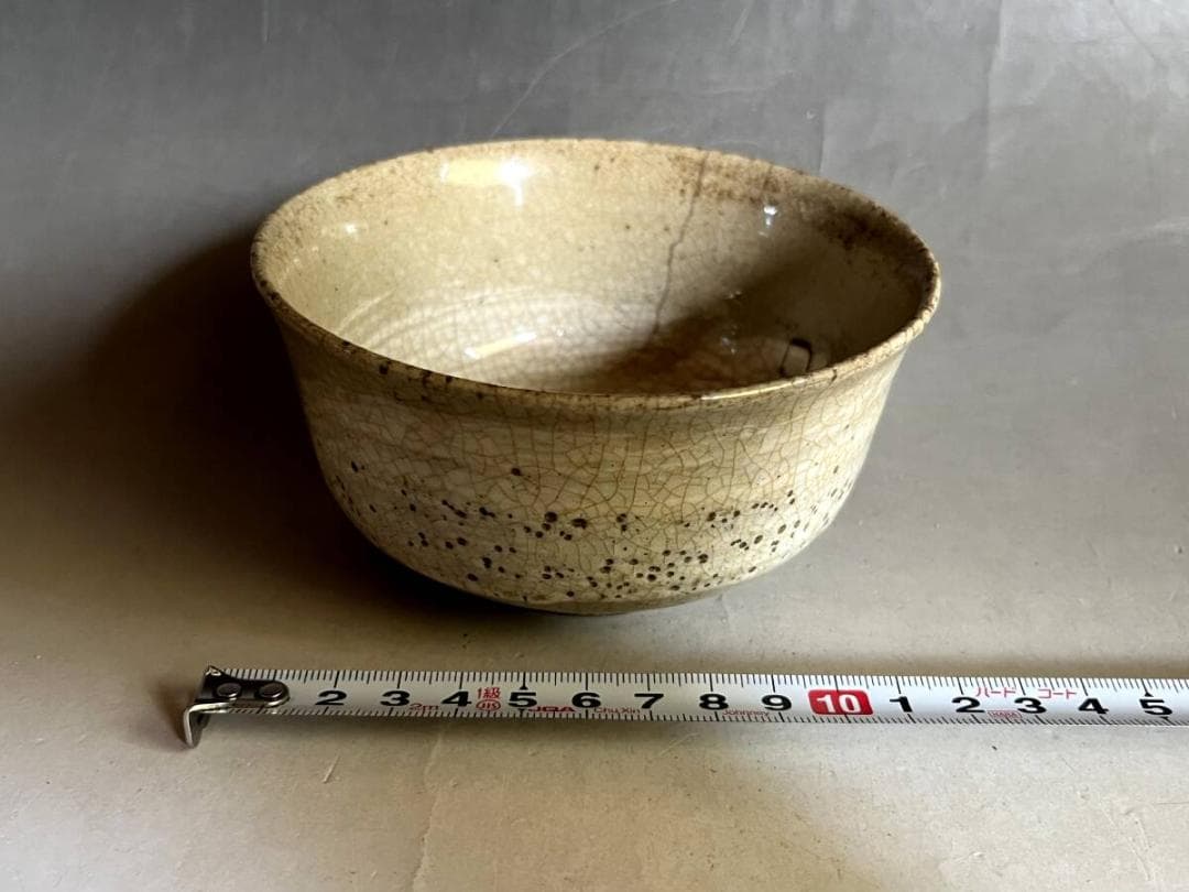 茶碗■古刷毛目 時代物碗 ぐい呑み 白釉 古いお茶道具 古美術 時代物 骨董品■